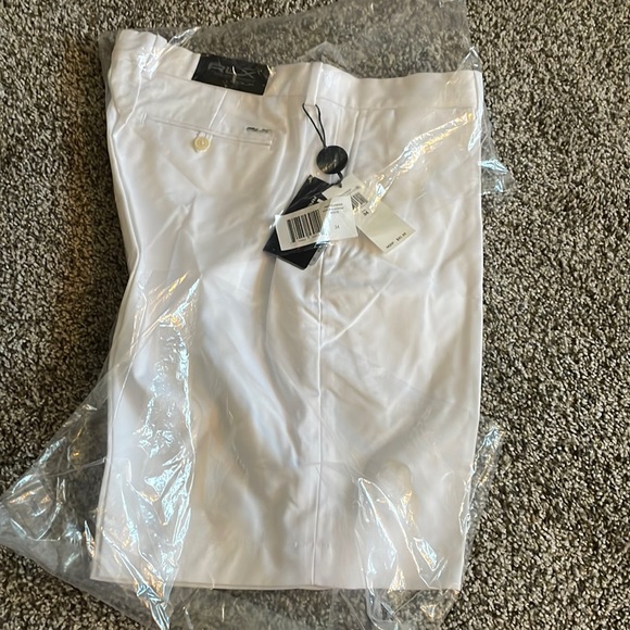 Ralph Lauren men’s white golf shorts.